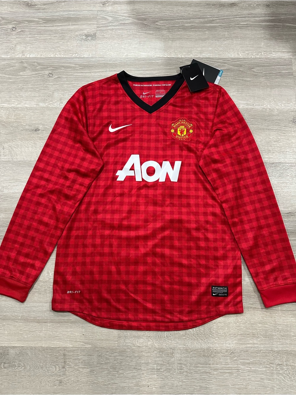 P129 NWT Nike Manchester United 2012-2013 Home Soccer Jersey #10 Rooney Youth L